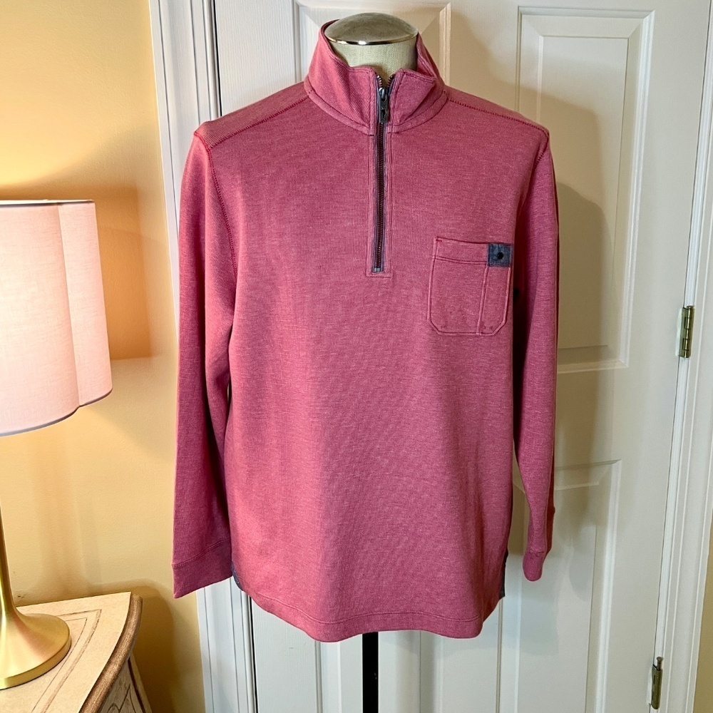 NWOT Men's Tommy Bahama Haystack Half Zip Pullover Shirt Sweater SMALL